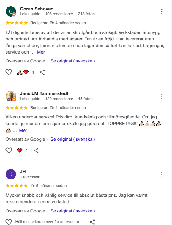 Google Review Interface