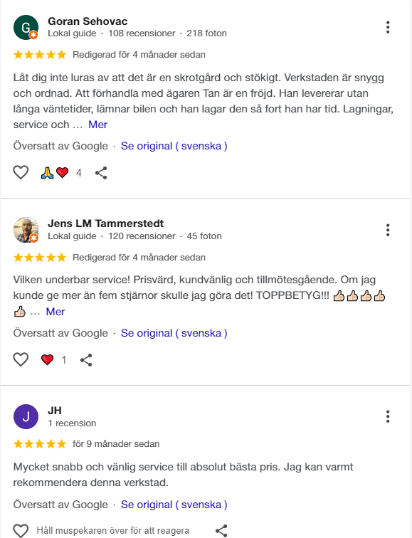 Google Review Interface